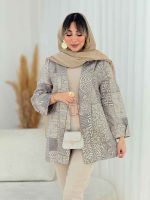 مانتو ژاکارد طرح دار آذین کد 7781 - تصویر 8