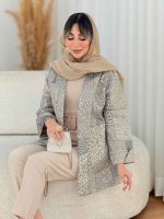 مانتو ژاکارد طرح دار آذین کد 7781 - تصویر 22