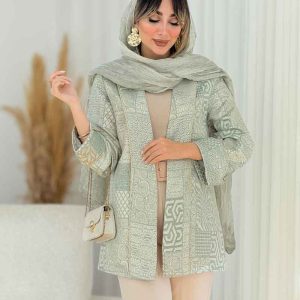 مانتو ژاکارد طرح دار آذین کد 7781