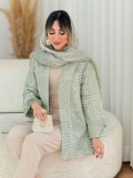 مانتو ژاکارد طرح دار آذین کد 7781 - تصویر 17