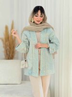 مانتو ژاکارد طرح دار آذین کد 7781 - تصویر 9