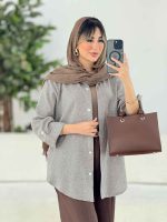 مانتو طرح لوزی آستین پاگن کد 7794 - تصویر 6