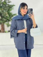مانتو طرح لوزی آستین پاگن کد 7794 - تصویر 10