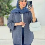 مانتو طرح لوزی آستین پاگن کد 7794