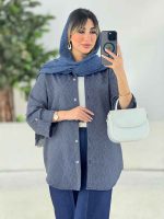 مانتو طرح لوزی آستین پاگن کد 7794