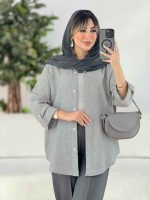 مانتو طرح لوزی آستین پاگن کد 7794 - تصویر 12