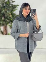 مانتو طرح لوزی آستین پاگن کد 7794 - تصویر 4
