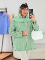 مانتو چهارخونه پایین چین کد 7715 - تصویر 7