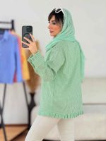 مانتو چهارخونه پایین چین کد 7715 - تصویر 11