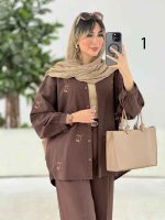 شومیز طرح دار ستاره کد 7678 - تصویر 7