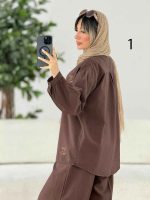 شومیز طرح دار ستاره کد 7678 - تصویر 4