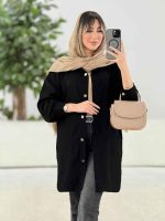 مانتو کتان بغل سه دکمه برش دار کد 7785 - تصویر 6