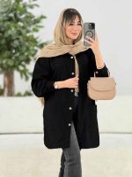 مانتو کتان بغل سه دکمه برش دار کد 7785 - تصویر 12
