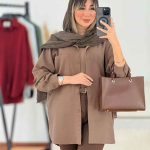 مانتو کتان آستین پاگن بغل سه دکمه کد 7788