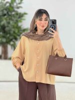 شومیز آستین کش کد 4393