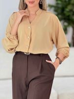 شومیز آستین کش کد 4393 - تصویر 3