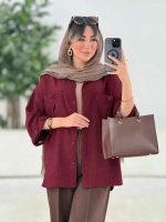 مانتو دو جیب پیله دار کد 7747 - تصویر 22
