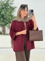 مانتو دو جیب پیله دار کد 7747 - تصویر 11