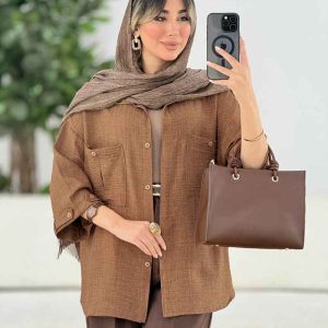 مانتو دو جیب پیله دار کد 7747