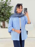 مانتو دو جیب پیله دار کد 7747 - تصویر 13