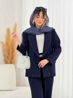 کت دوخت دار آستین سه دکمه کد 7704 - تصویر 6
