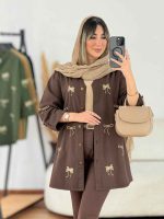 مانتو طرح پاپیون آستین پاگن کد 7796 - تصویر 8