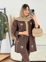 مانتو طرح پاپیون آستین پاگن کد 7796 - تصویر 2