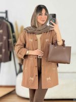 مانتو طرح پاپیون آستین پاگن کد 7796 - تصویر 9