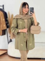 مانتو طرح پاپیون آستین پاگن کد 7796 - تصویر 6