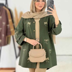 مانتو طرح پاپیون آستین پاگن کد 7796