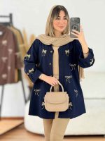 مانتو طرح پاپیون آستین پاگن کد 7796 - تصویر 4