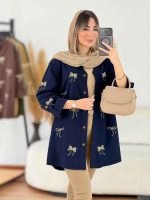 مانتو طرح پاپیون آستین پاگن کد 7796 - تصویر 12