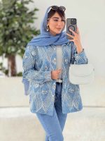 مانتو پولک دوزی نجوا کد 7613 - تصویر 8