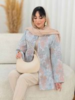 مانتو ژاکارد طرح گل کد 7640 - تصویر 4