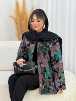 مانتو ژاکارد طرح گل کد 7640 - تصویر 2