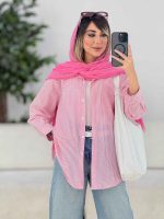 مانتو راه راه تک جیب جانا کد 7797 - تصویر 15