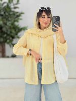 مانتو راه راه تک جیب جانا کد 7797 - تصویر 4