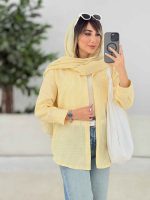 مانتو راه راه تک جیب جانا کد 7797 - تصویر 7