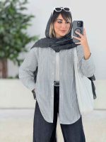 مانتو راه راه تک جیب جانا کد 7797 - تصویر 12