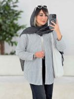 مانتو راه راه تک جیب جانا کد 7797 - تصویر 10