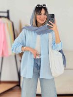 مانتو پایین هلال پشت پیله کد 7651 - تصویر 8