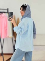 مانتو پایین هلال پشت پیله کد 7651 - تصویر 11