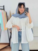مانتو پایین هلال پشت پیله کد 7651 - تصویر 4