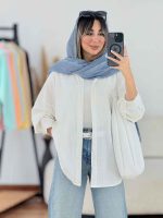 مانتو پایین هلال پشت پیله کد 7651 - تصویر 19