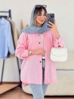 مانتو سیلک دو جیب هلال کد 7645 - تصویر 12