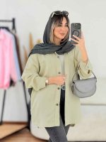 مانتو سیلک دو جیب هلال کد 7645 - تصویر 11