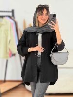 مانتو سیلک دو جیب هلال کد 7645 - تصویر 5