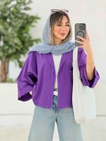 شومیز پانچ آستین پاکتی کد 7770 - تصویر 13