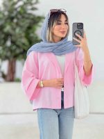 شومیز لینن پانچ آستین پاکتی کد 7817 - تصویر 23