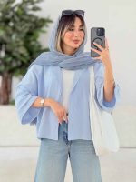 شومیز پانچ آستین پاکتی کد 7770 - تصویر 22